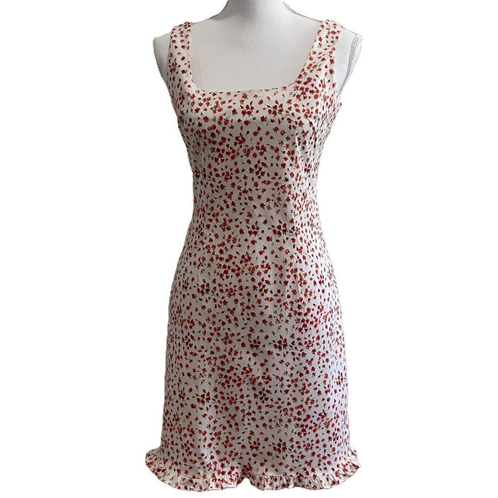Adorable Vintage Rose Print Dress by Moda International Rockabilly Pin-up Summer